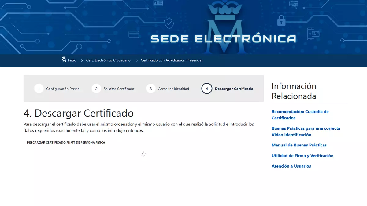 Cómo descargar el Certificado Digital