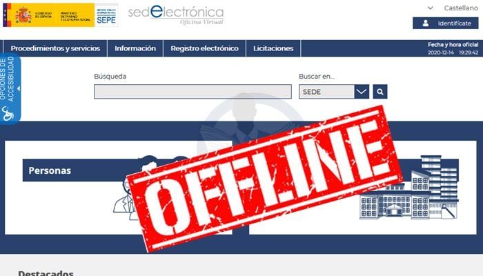 Sede electrónica SEPE offline