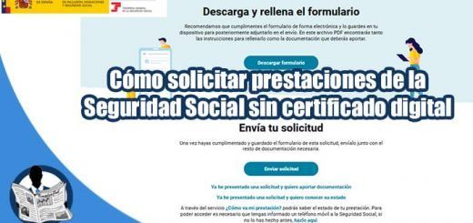 Cómo solicitar prestaciones de la Seguridad Social sin certificado digital