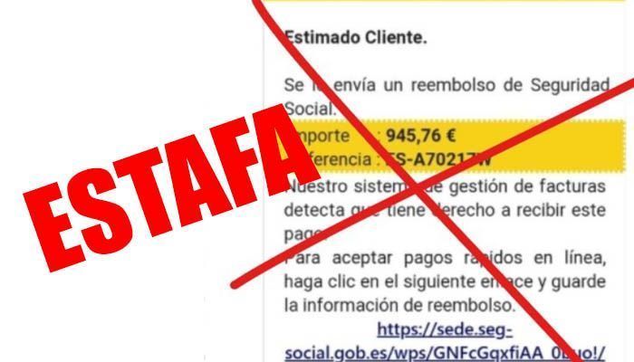 Estafa falso reembolso de la Seguridad Social