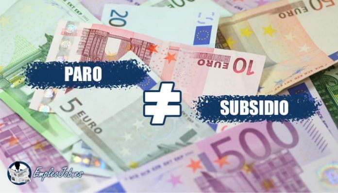 diferencia entre paro y subsidio por desempleo