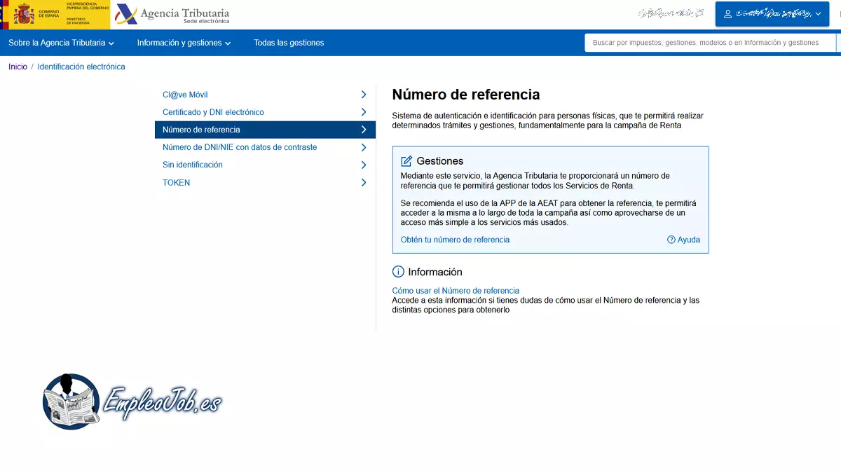 número de referencia declaracion renta