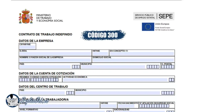 Código de contrato 300