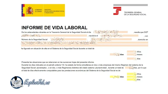 El Informe de vida laboral no muestra la equiparación del trabajo parcial a tiempo completo