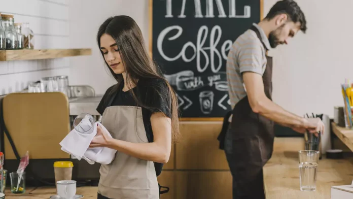 Trabajadores de hostelería a tiempo parcial