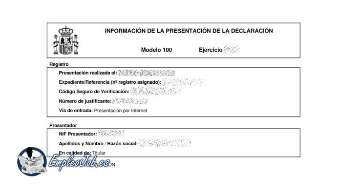 Copia de la declaración de la Renta