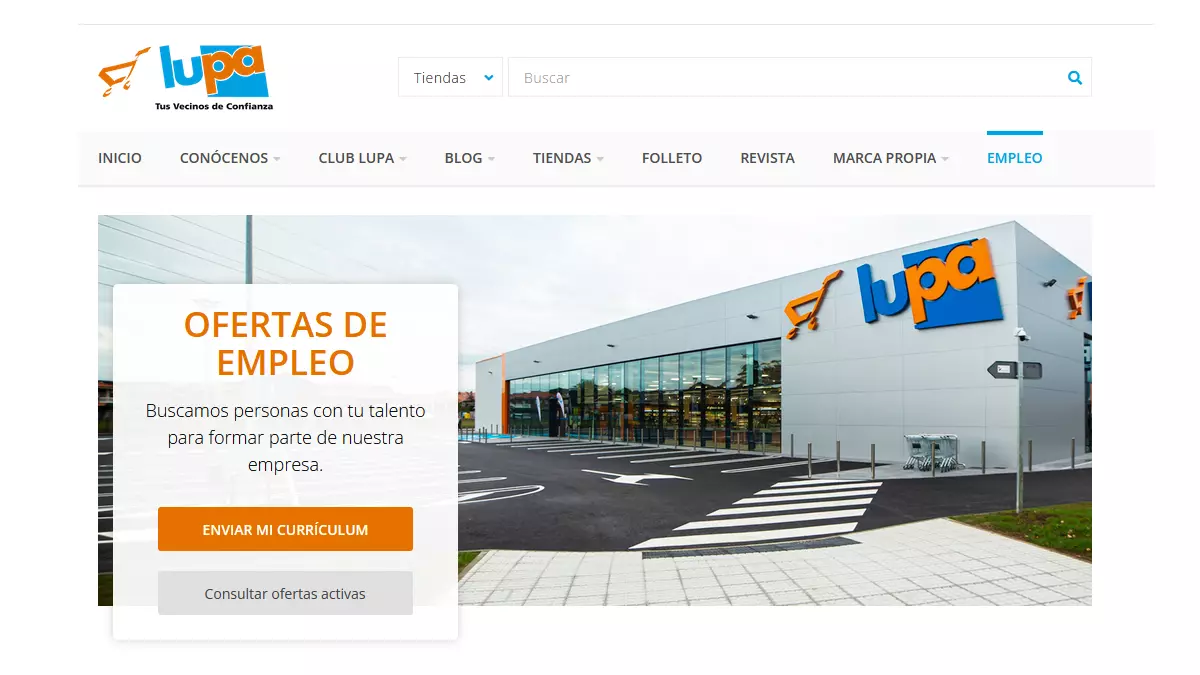 Portal de empleo Supermercados Lupa