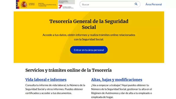 Área personal tesorería general de la seguridad social vida laboral e informes