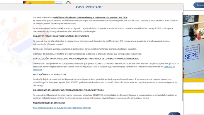 Aviso del sepe sobres sus dos únicos números oficiales y gratis