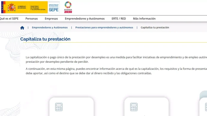 Capitalización prestación por desempleo pago único