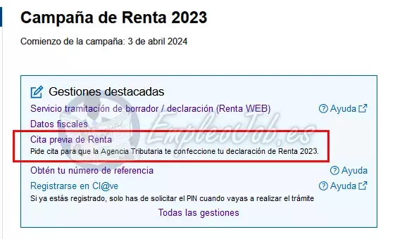 Solicitar cita previa declaración de la Renta 