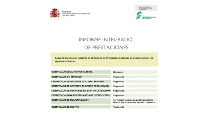 Certificado integral de prestaciones de la Seguridad Social: Qué es y como se descarga