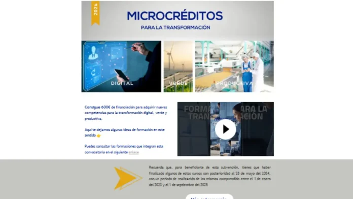 Convocatoria de microcréditos del SEPE de 600 euros para la realización de cuross