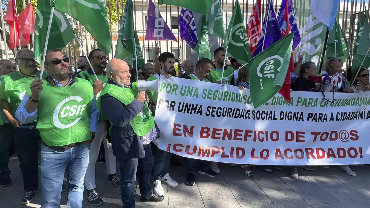Huelga de los funcionarios de la Seguridad Social