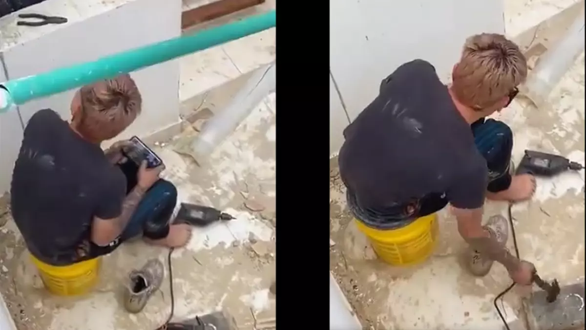 Joven es sorprendido jugando con el móvil y fingiendo que trabajaba haciendo ruidos
