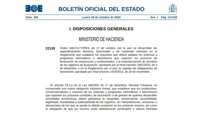 Publicado en el BOE la nueva ley que obliga el uso de sistemas de facturación certificados