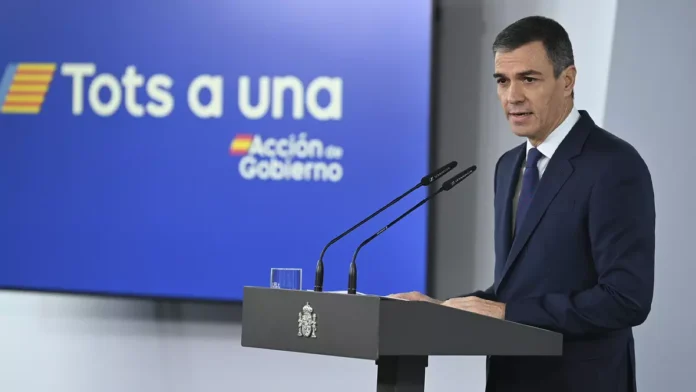 El presidente del Gobierno, Pedro Sánchez, presenta las nuevas medidas laborales por la DANA