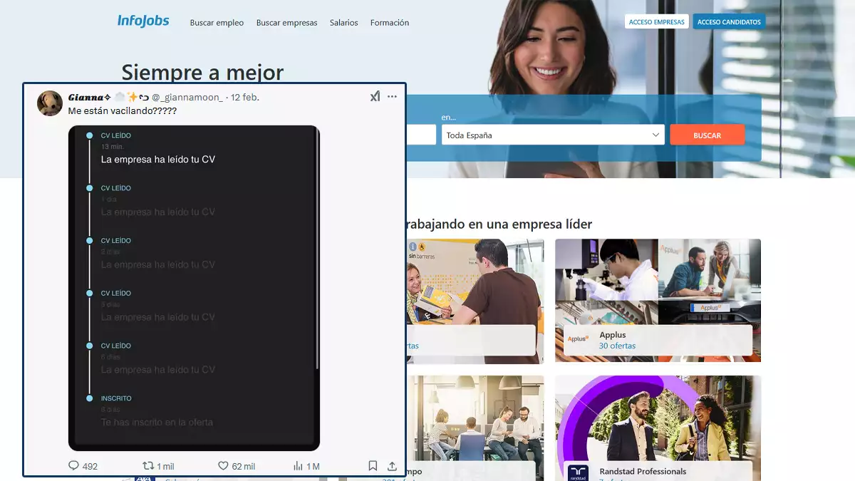 Curriculum leído en InfoJobs más de 6 veces se hace viral en redes sociales