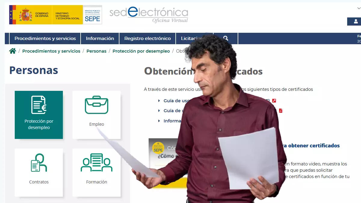 Ya se puede descargar el certificado de IRPF del SEPE para la declaración de la Renta