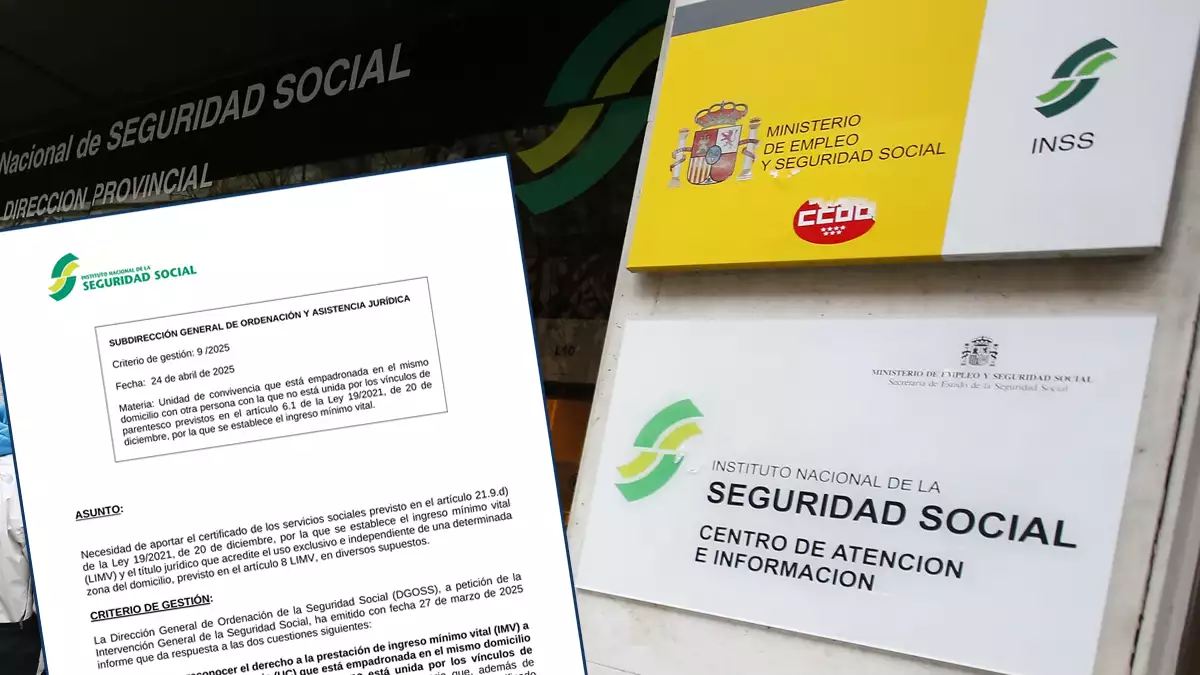 Nuevo criterio de la Seguridad Social para acreditar las unidades de convivencia para el IMV
