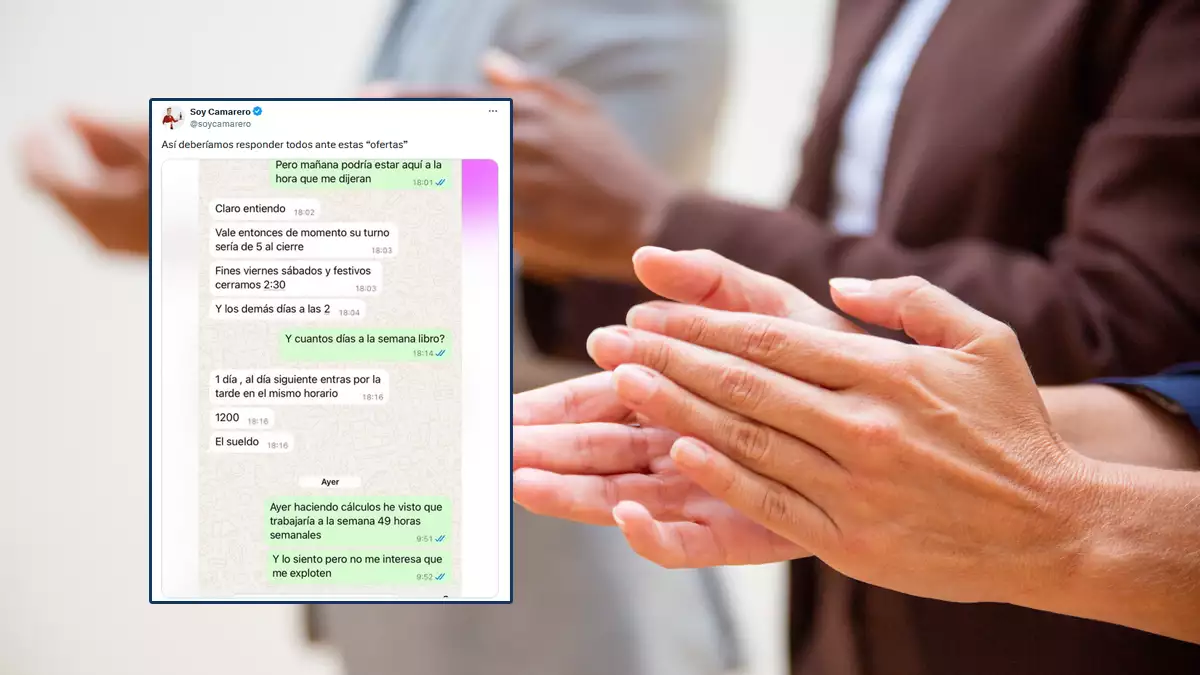 La aplaudida respuesta a una oferta de empleo para trabajar 49 horas a la semana