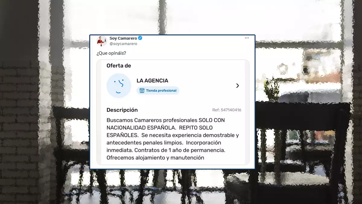 La oferta discriminatoria que solo quieres camareros españoles