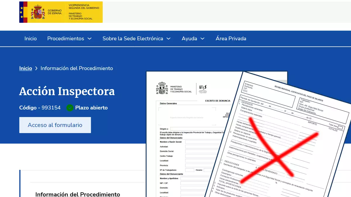Cómo presentar una denuncia ante la Inspección de Trabajo opr impago o retraso de la nómina