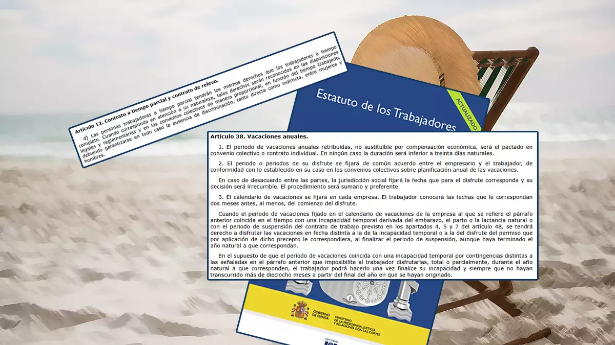 Esto dice el Estatuto de los Trabajadores sobre las vacaciones con contrato a tiempo parcial