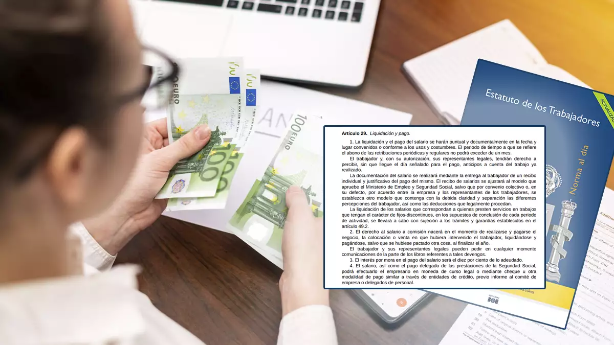 El Estatuto de los Trabajadores obliga a las empresas a dar un anticipo de la nómina