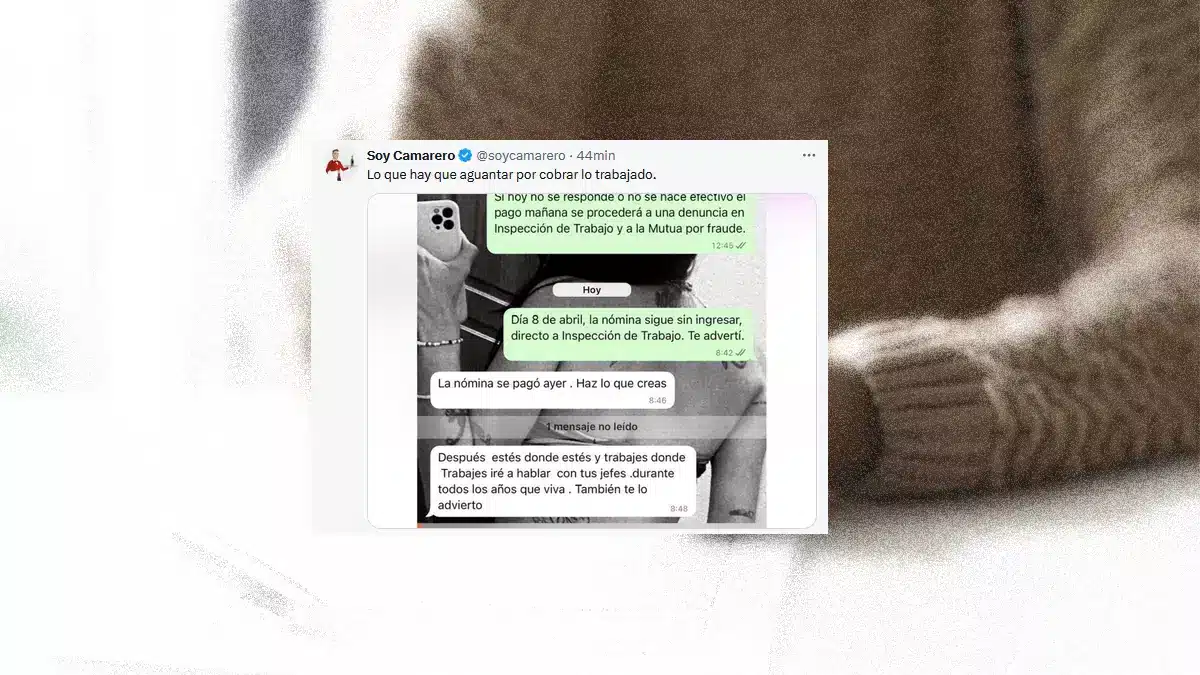 Se retrasa en el pago de la nómina y encima lo amenaza