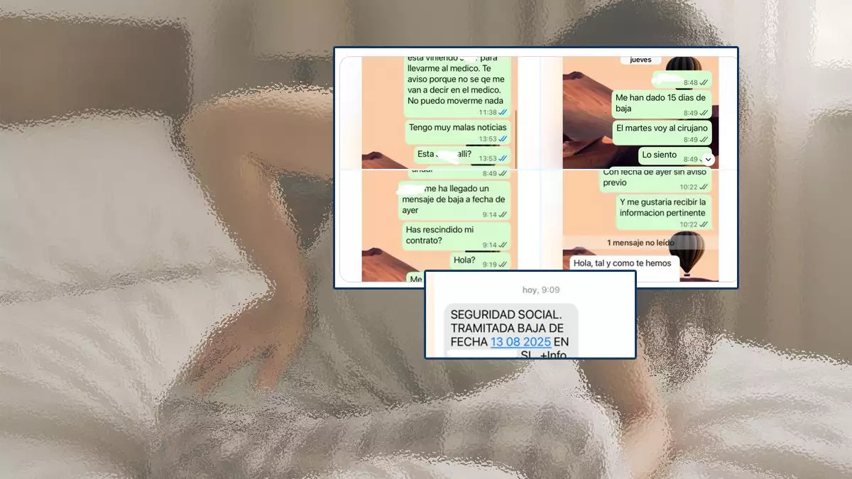 Counicó su baja médica por un fuerte dolor y se enteró de su despido por el SMS de la Seguridad Social