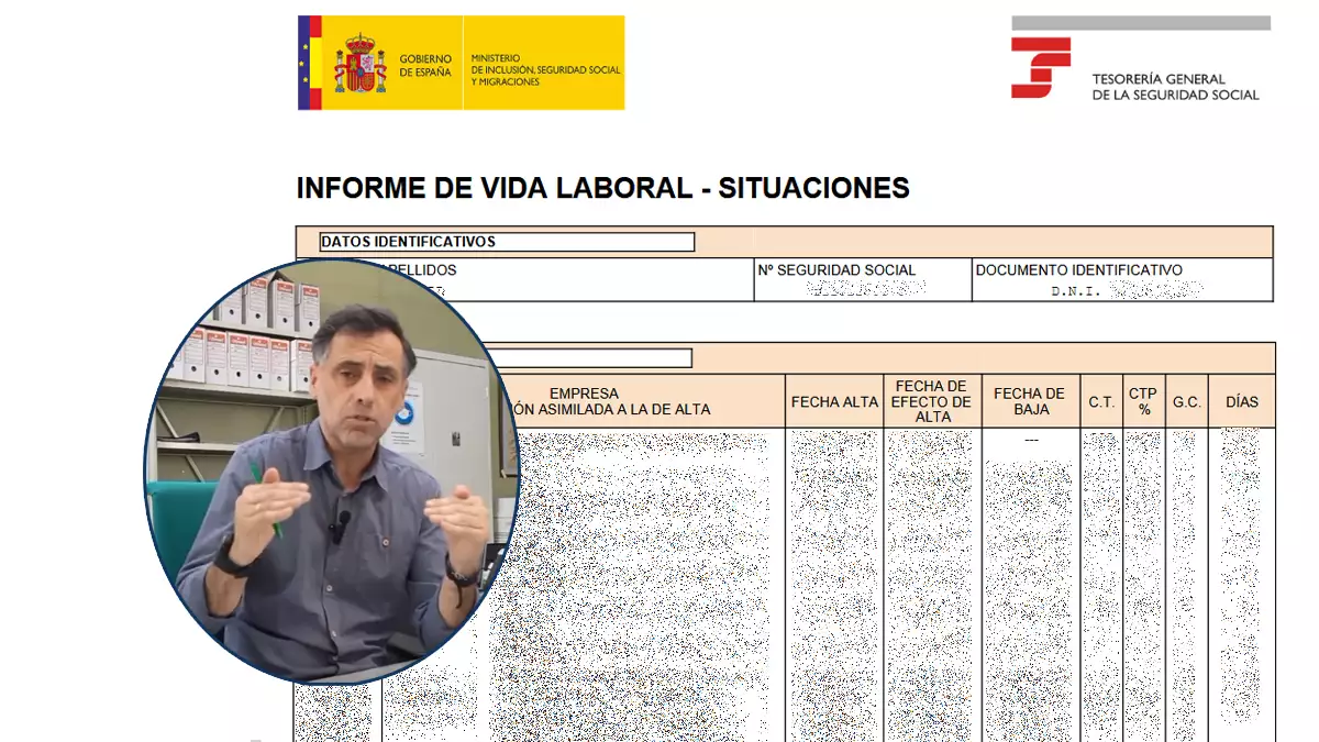 Alfonso Muñoz Cuenta explica que el informe de vida laboral no es fiable para las cotizaciones de jubilación
