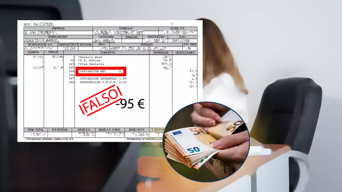 Es falso la deducción 95 euros en la nómina de 2026