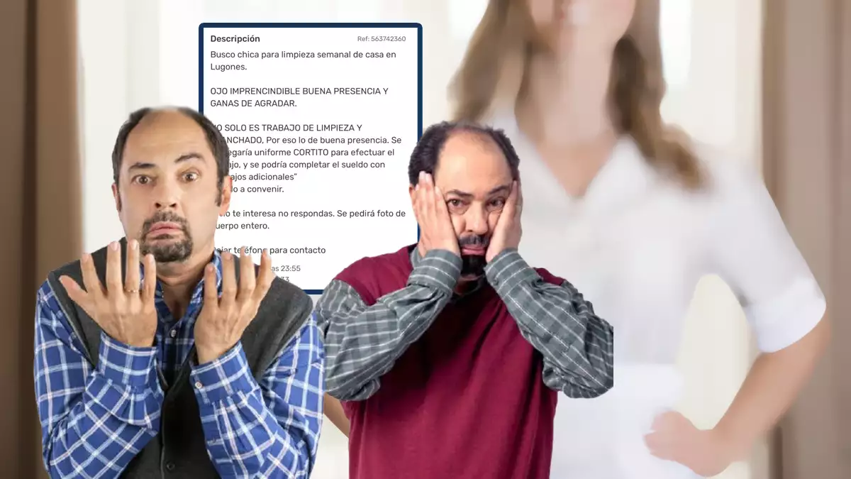 Oferta de empleo buscando chica de la limpieza al estilo Antonio Recio