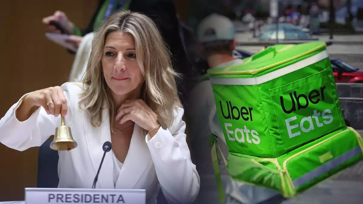 Yolanda Díaz advierte a Uber por el uso de falsos autónomos