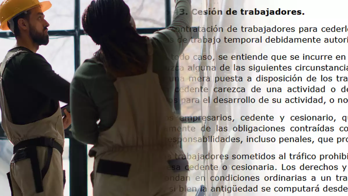 ¿Qué es la cesión de trabajadores en otra empresa?