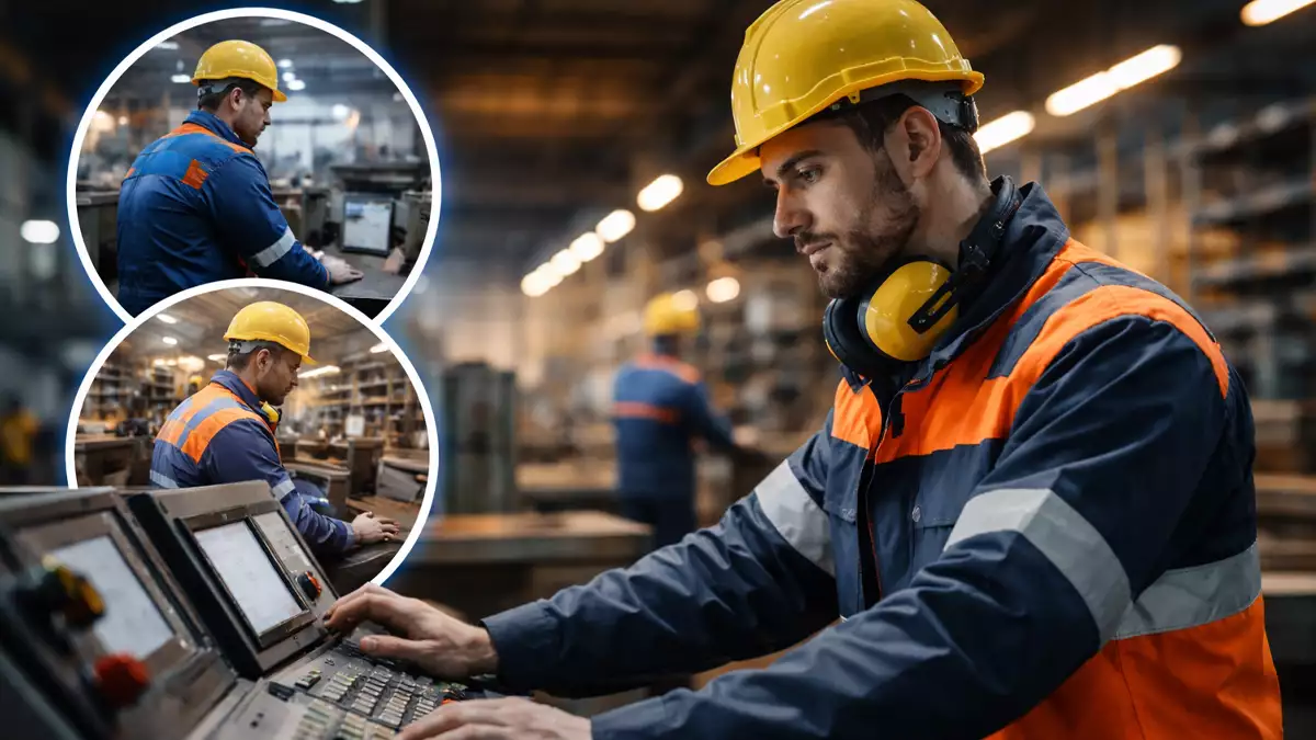 Trabajador realizando su jornada laboral en un sistema de turnos rotativos