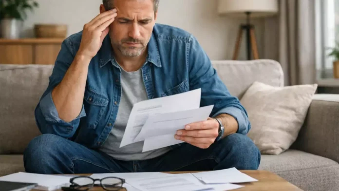 Trabajador revisando documentación en casa tras 18 meses de baja laboral