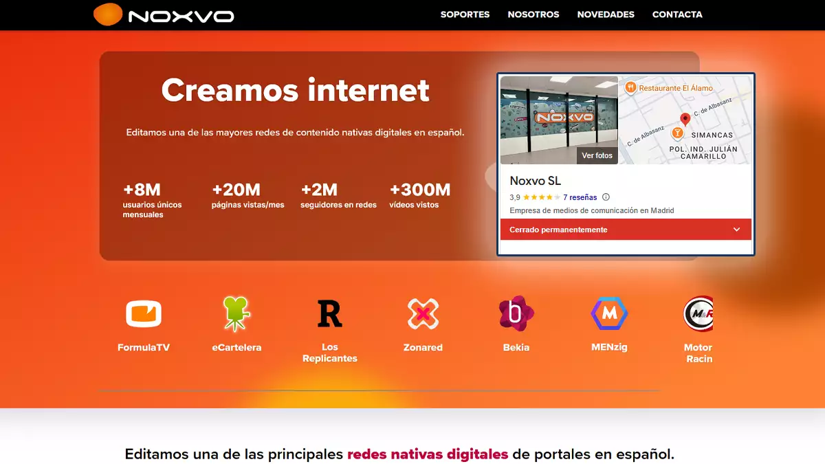 Cierra Noxvo, editora de FormulaTV y eCartelera