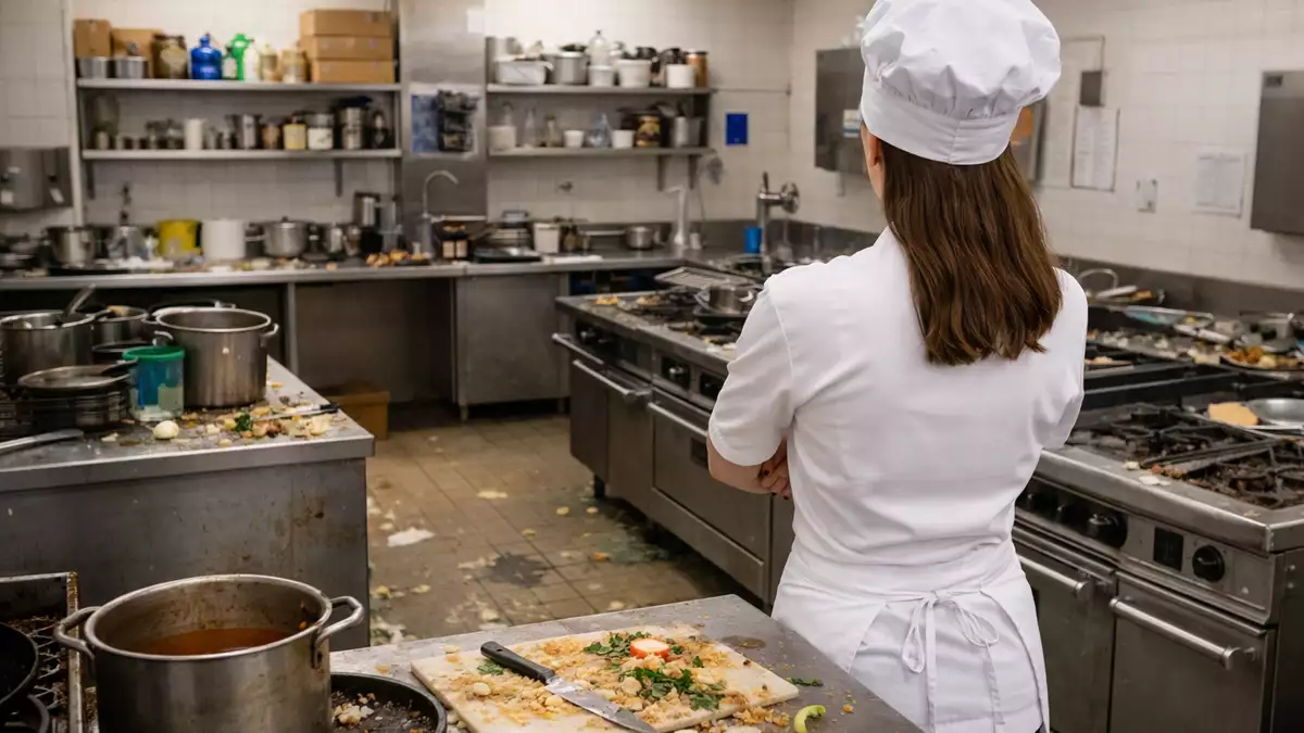 Despedida cocinera por falta de limpieza en la cocina
