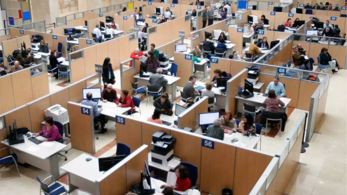 Funcionarios trabajando