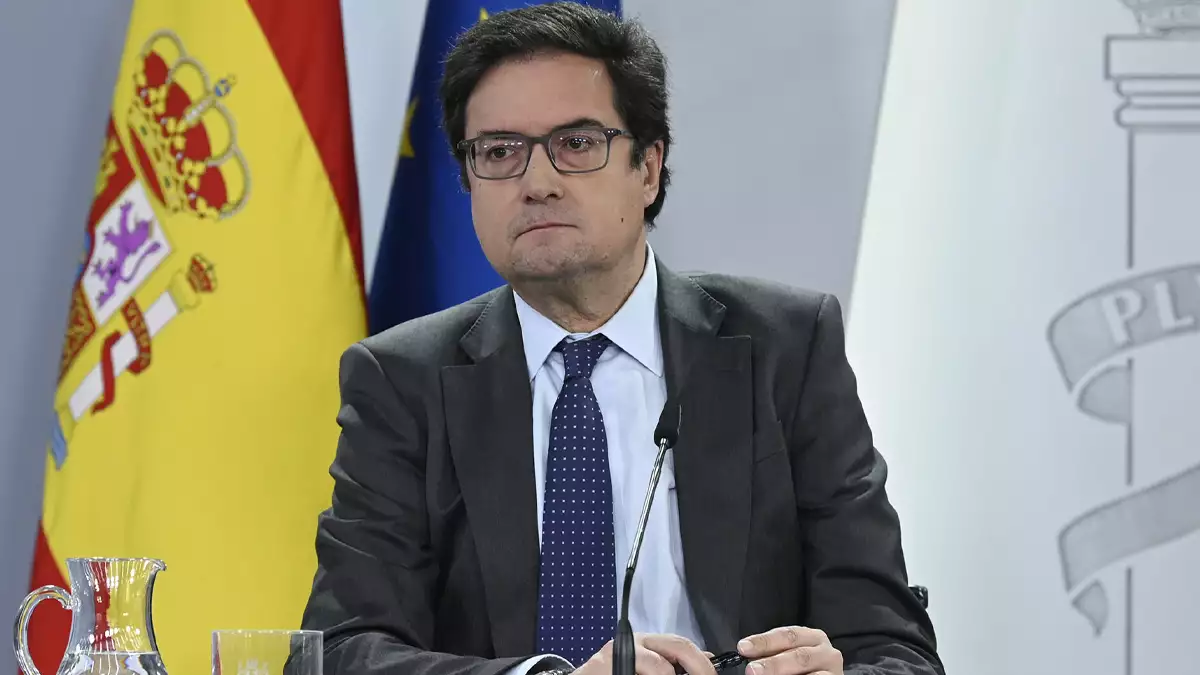 El ministro para la Transformación Digital y de la Función Pública, Óscar López, en rueda de prensa tras el Consejo de Ministros.