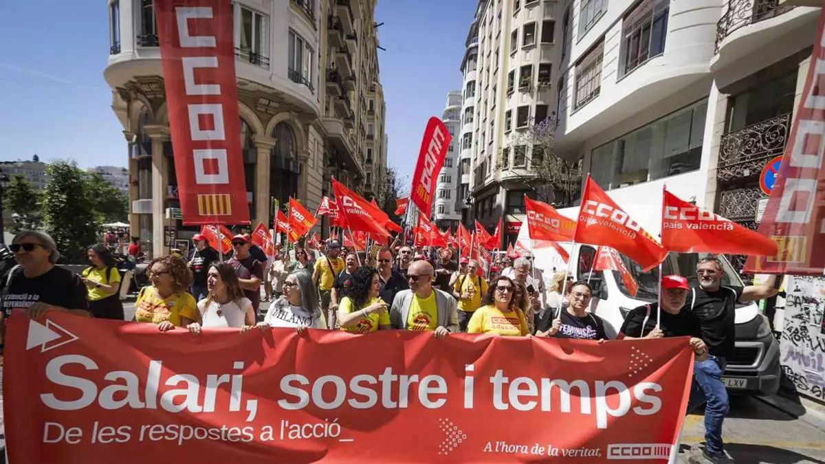 Manifestación de CCOO por el salario | Foto: CCOO