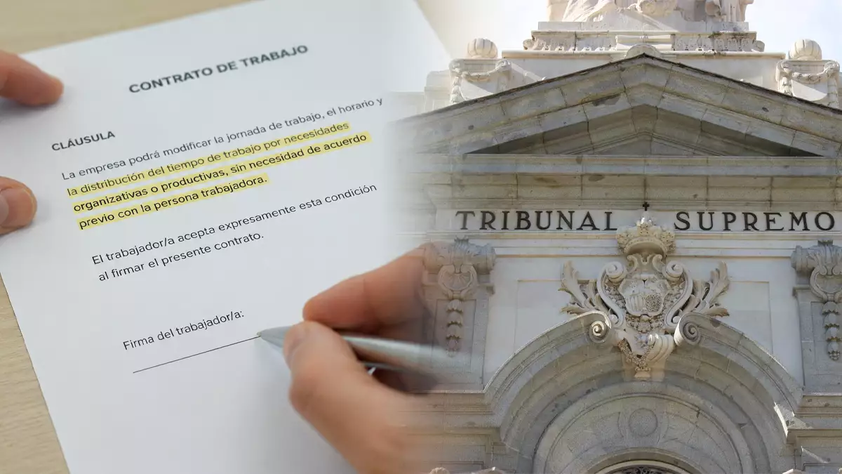 Supremo confirma que son nulas las cláusulas contractuales que permitan modifiar la jornada unilateralmente a la empresa