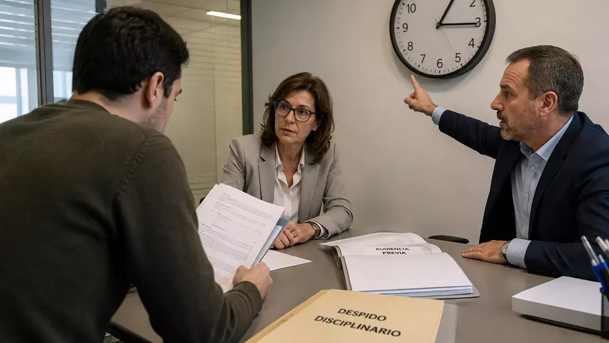 Trabajador que llaman para dar audiencia previa y lo despiden ese mismo dia