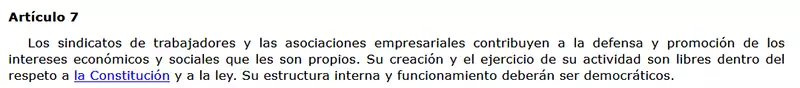 Artículo 7 de la Constitución Española | EmpleoJob Artículo 7 de la Constitución Española